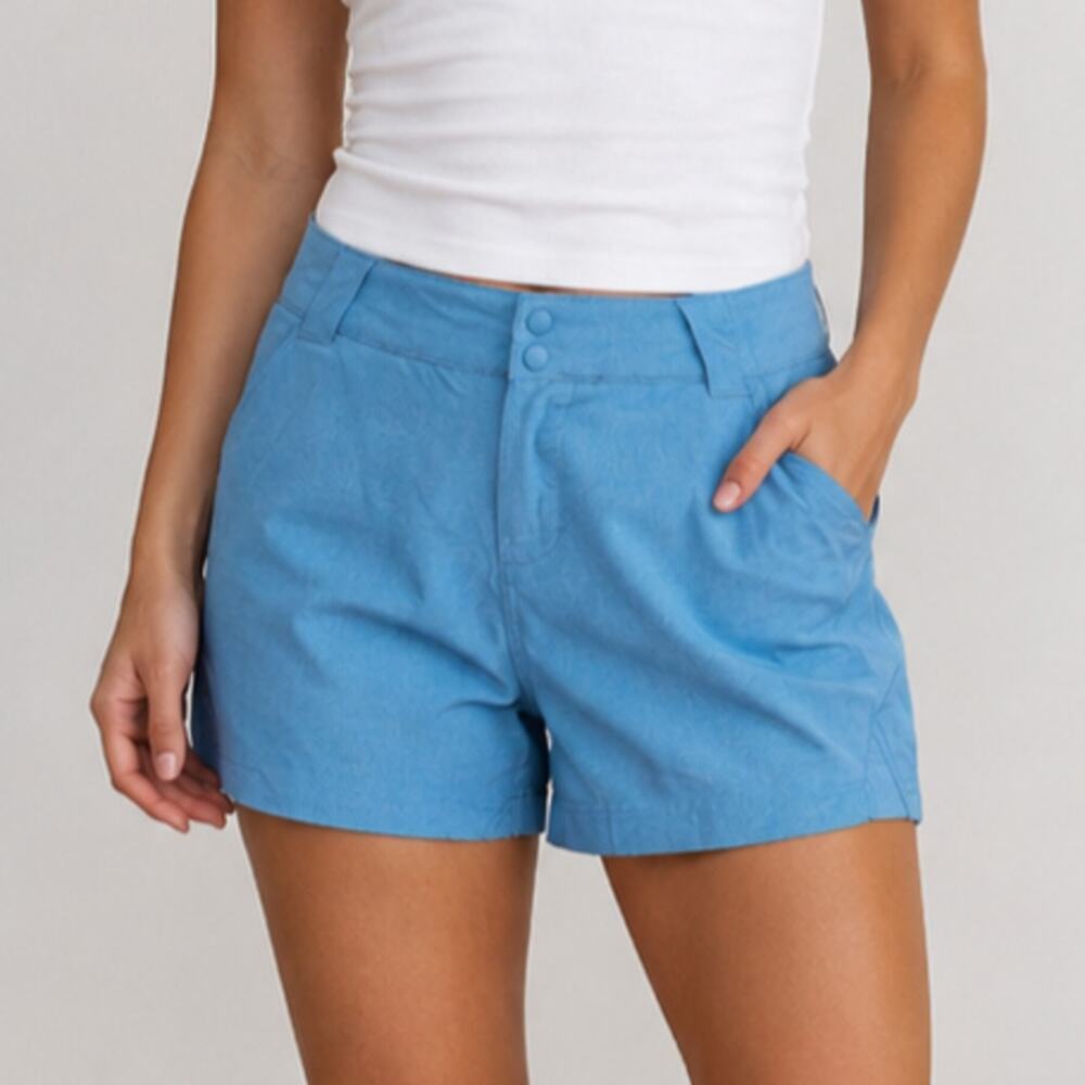 Burnside Stretch Shorts Women's Size XL (16-18) NWT Heather Aqua Quick-drying
